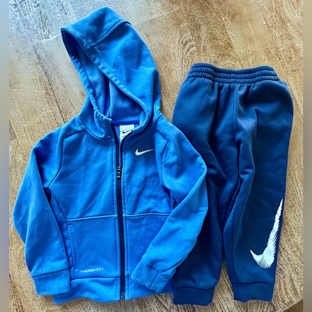 Nike Kids Blue Sweatpants & Hoodie Set- Boys 4T